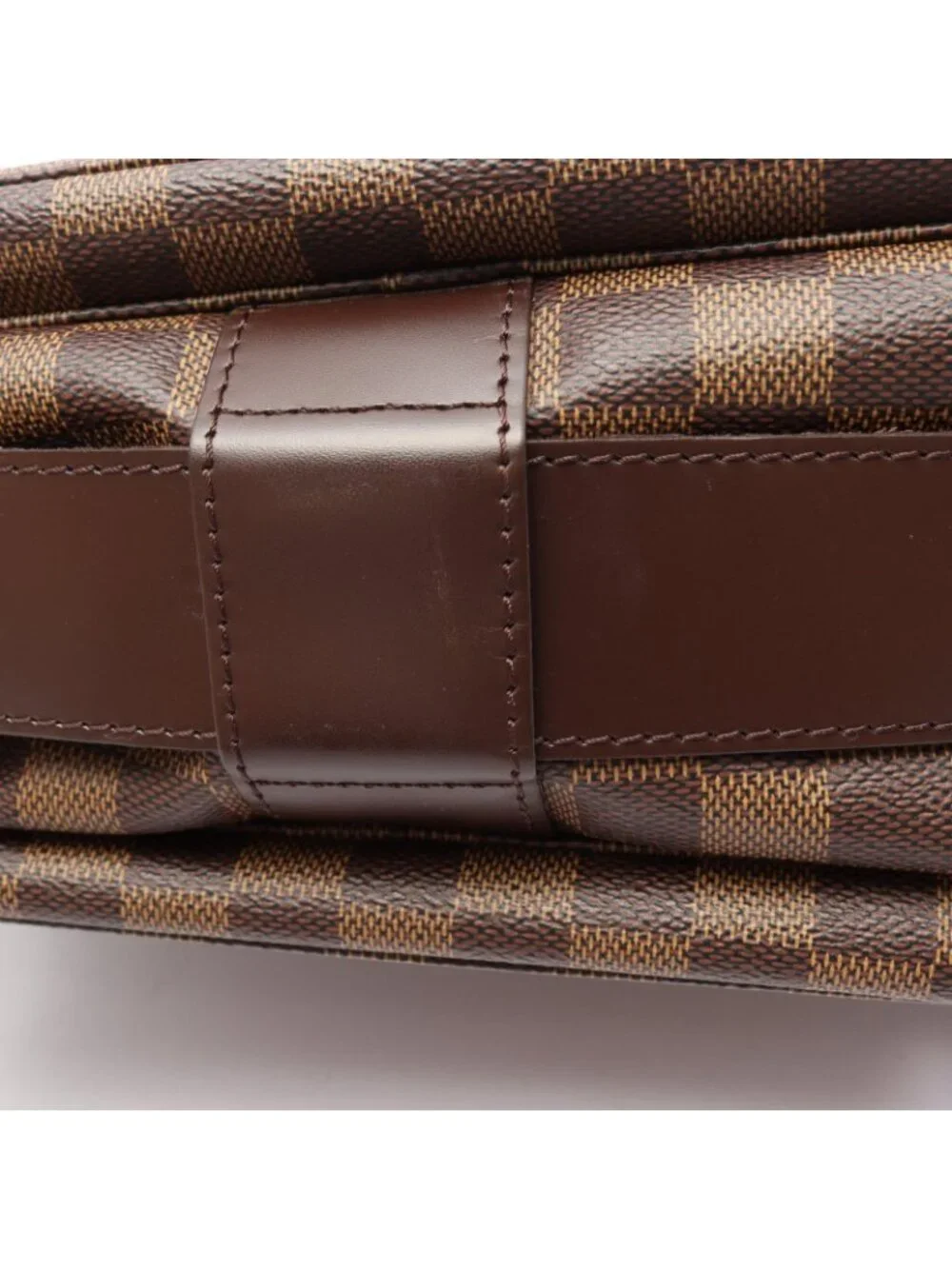 Louis Vuitton Shoulder Bag Naviglio Damier Ebene Canvas Leather
